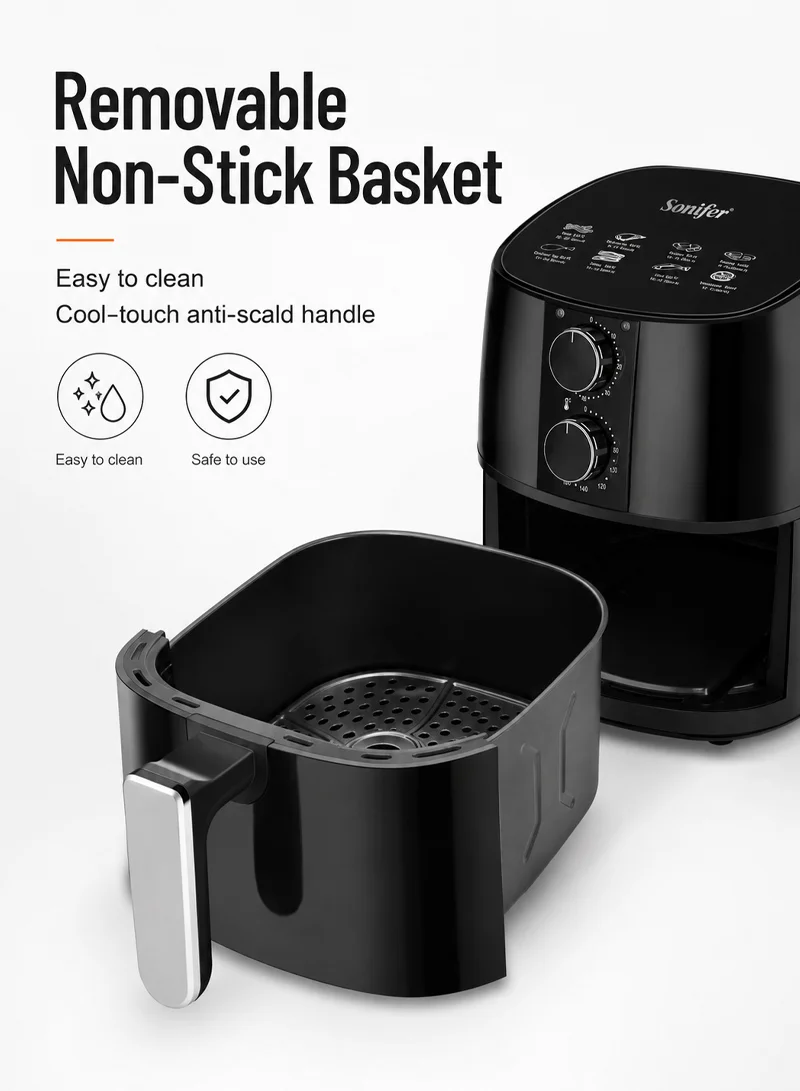 Manual Air Fryer With Adjustable Temperature & Timer – Black — photo 6