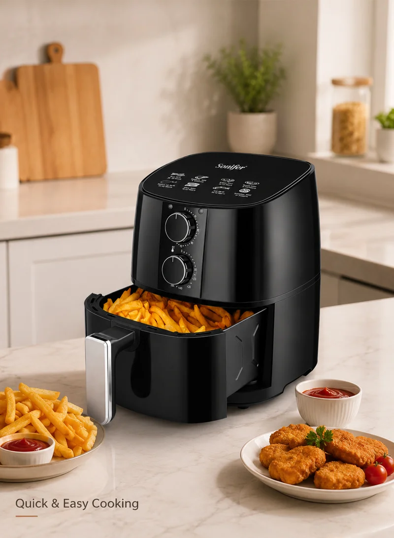 Manual Air Fryer With Adjustable Temperature & Timer – Black — photo 9