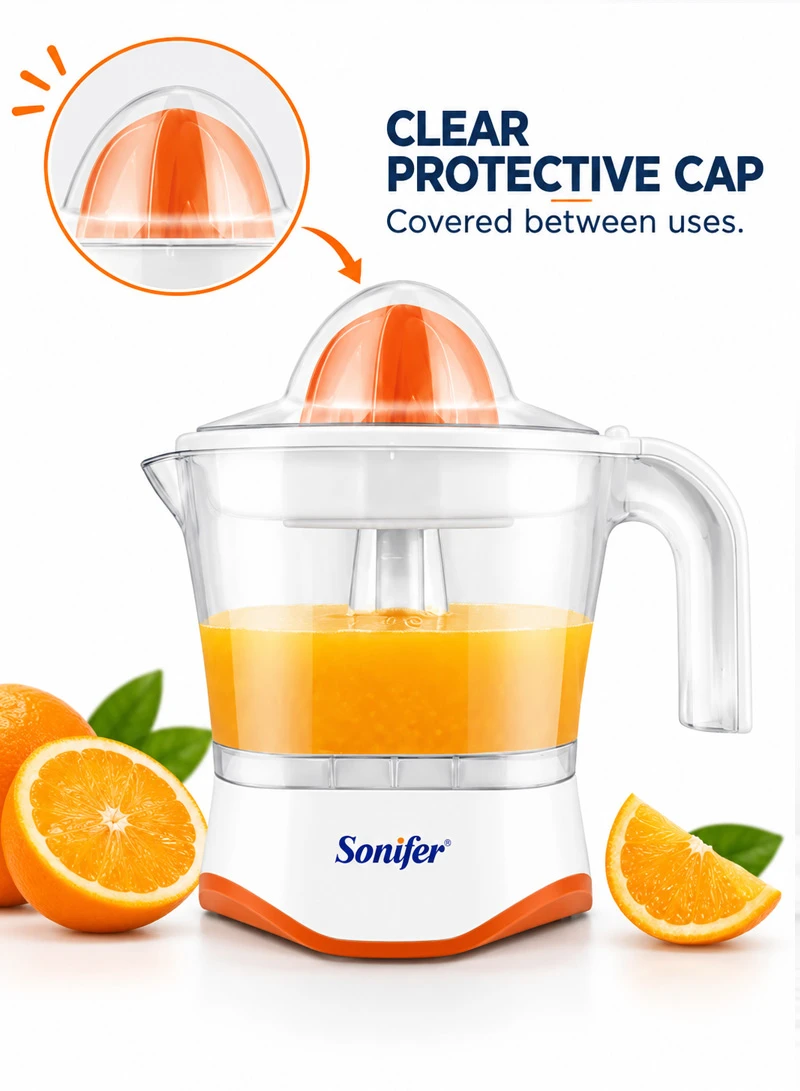 1L 25W Electric Citrus Juicer with Bidirectional Rotation & Pulp Control - Orange β photo 3