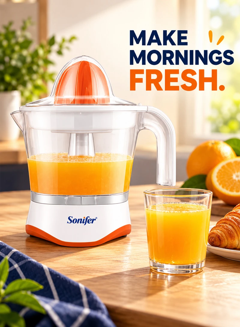 1L 25W Electric Citrus Juicer with Bidirectional Rotation & Pulp Control - Orange — photo 4