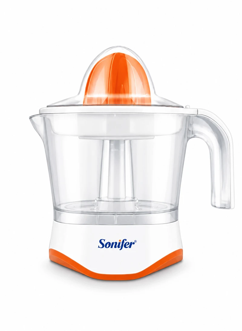 1L 25W Electric Citrus Juicer with Bidirectional Rotation & Pulp Control - Orange