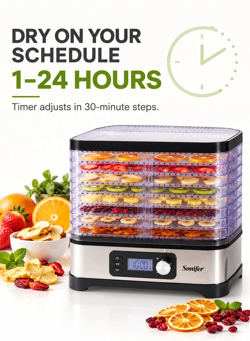 8-Layer Food Dehydrator Dryer with Trays, Adjustable Temperature Food Dehydrator — photo 6