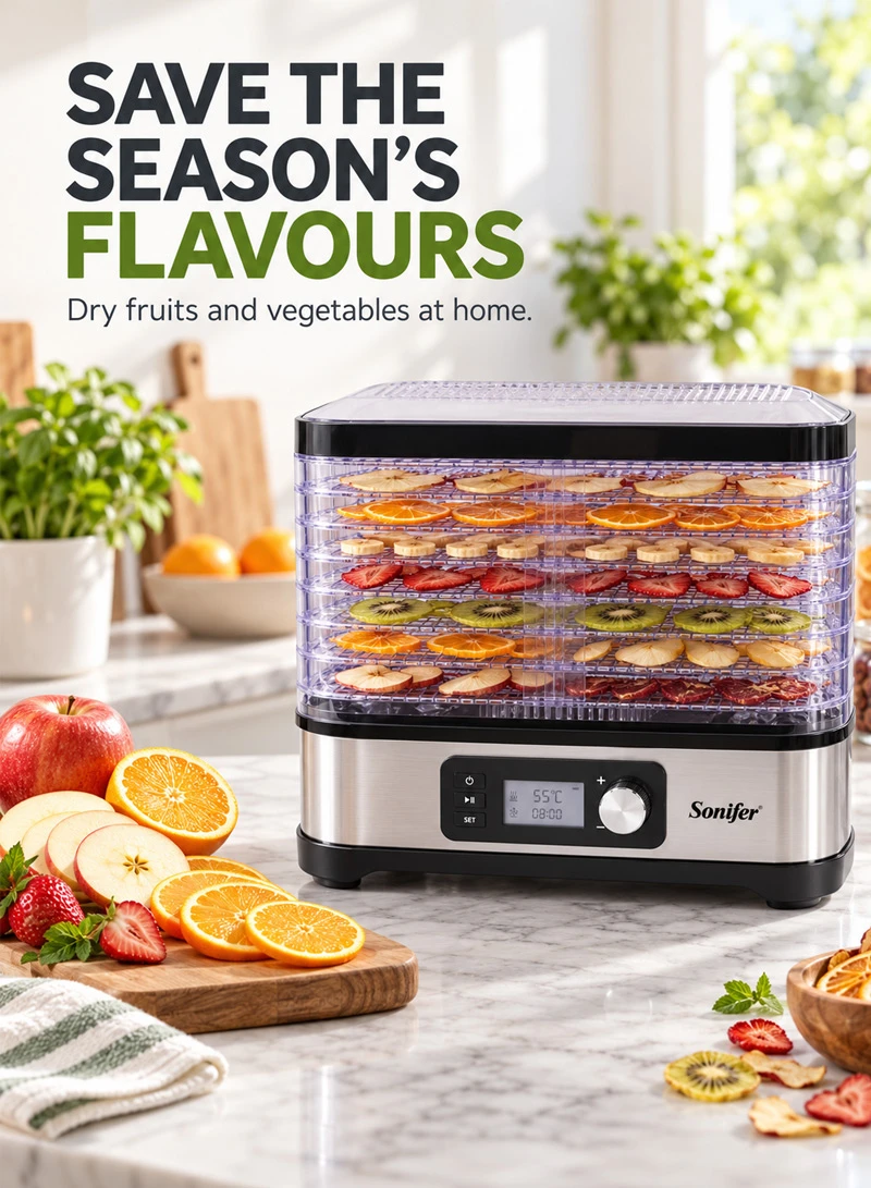 8-Layer Food Dehydrator Dryer with Trays, Adjustable Temperature Food Dehydrator β photo 7