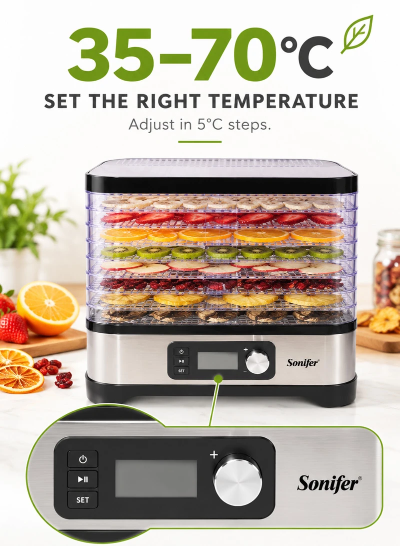 8-Layer Food Dehydrator Dryer with Trays, Adjustable Temperature Food Dehydrator — photo 8