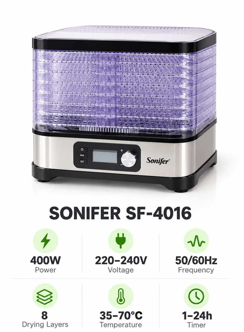 8-Layer Food Dehydrator Dryer with Trays, Adjustable Temperature Food Dehydrator β photo 9