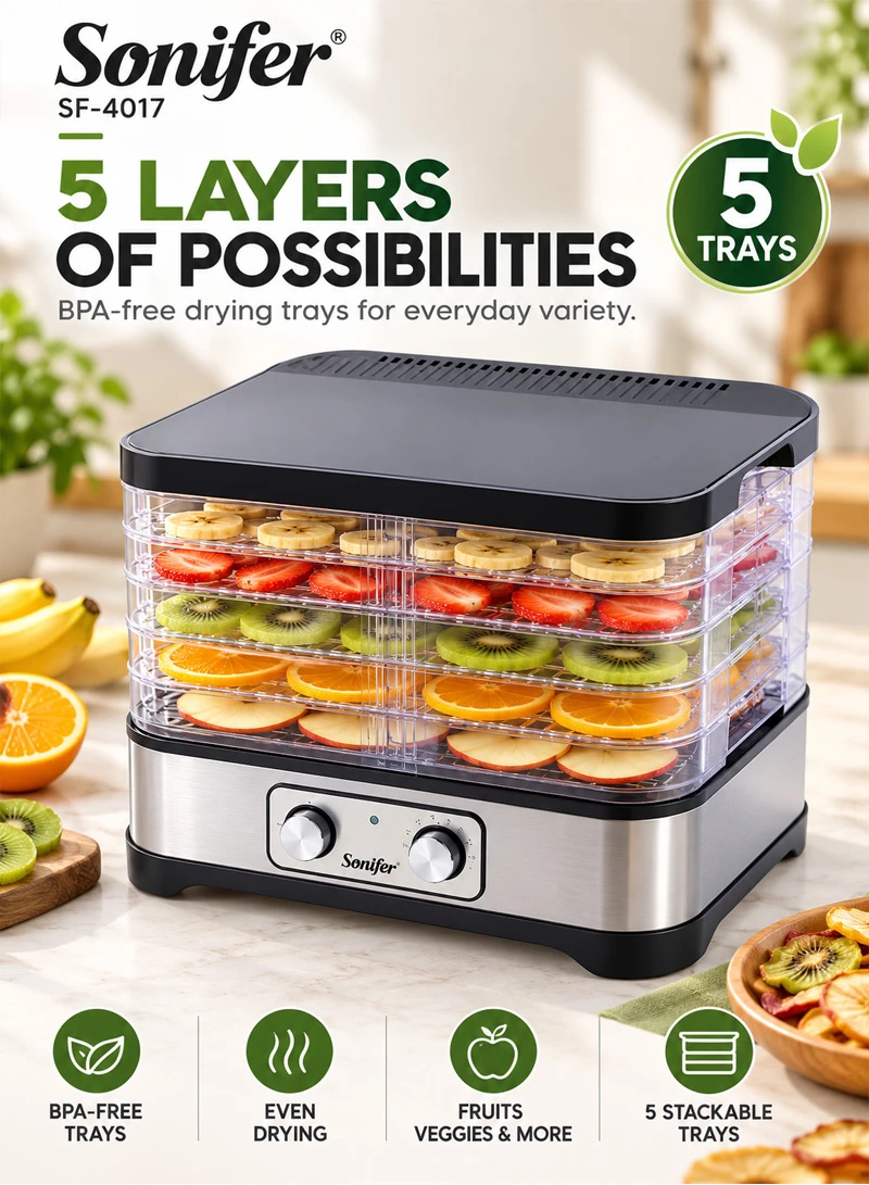 5-Layer Low Temperature Food Dehydrator Dryer With Trays — photo 3