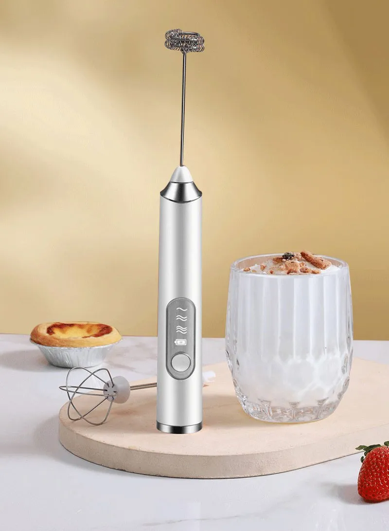 USB Rechargeable Automatic 1200mA Electric Handheld 3-Speed Foam Maker Food Frother & Whisker β photo 2