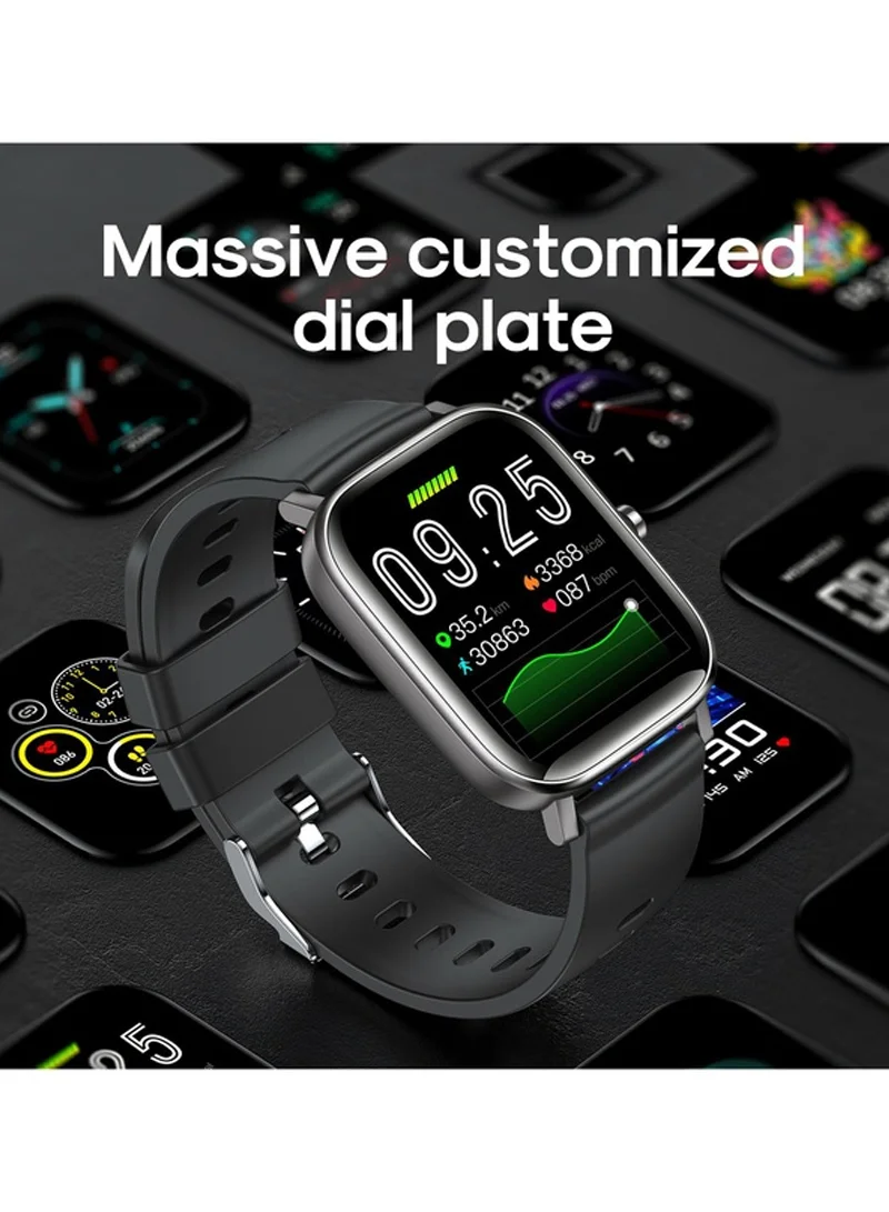 1.69" Full-Touch Screen Waterproof Bluetooth Smartwatch With Multiple Sports Mode Pro - Black S — photo 4