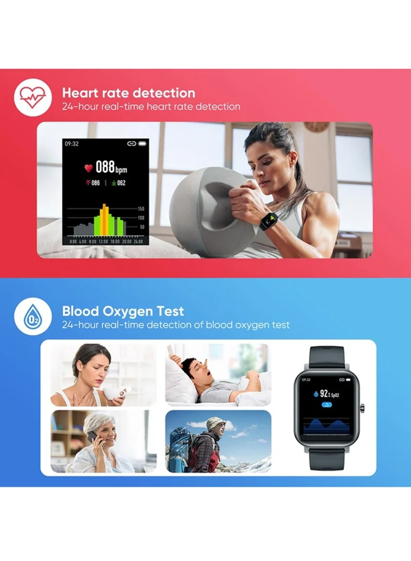1.69" Full-Touch Screen Waterproof Bluetooth Smartwatch With Multiple Sports Mode Pro - Black S — photo 7