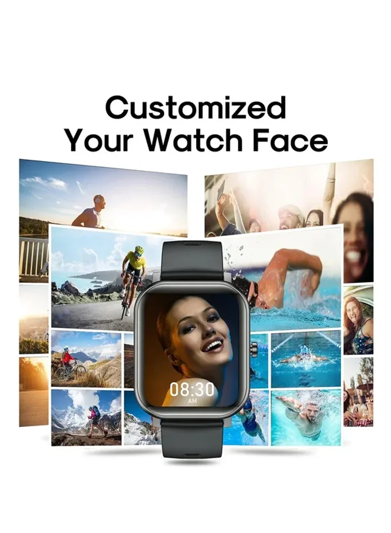 1.69" Full-Touch Screen Waterproof Bluetooth Smartwatch With Multiple Sports Mode Pro - Black S β photo 8
