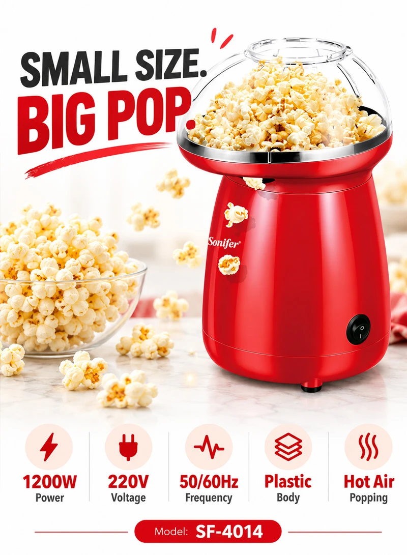 Oil-Free Professional Portable Automatic Electric Mini Hot Air Popcorn Machine β photo 6