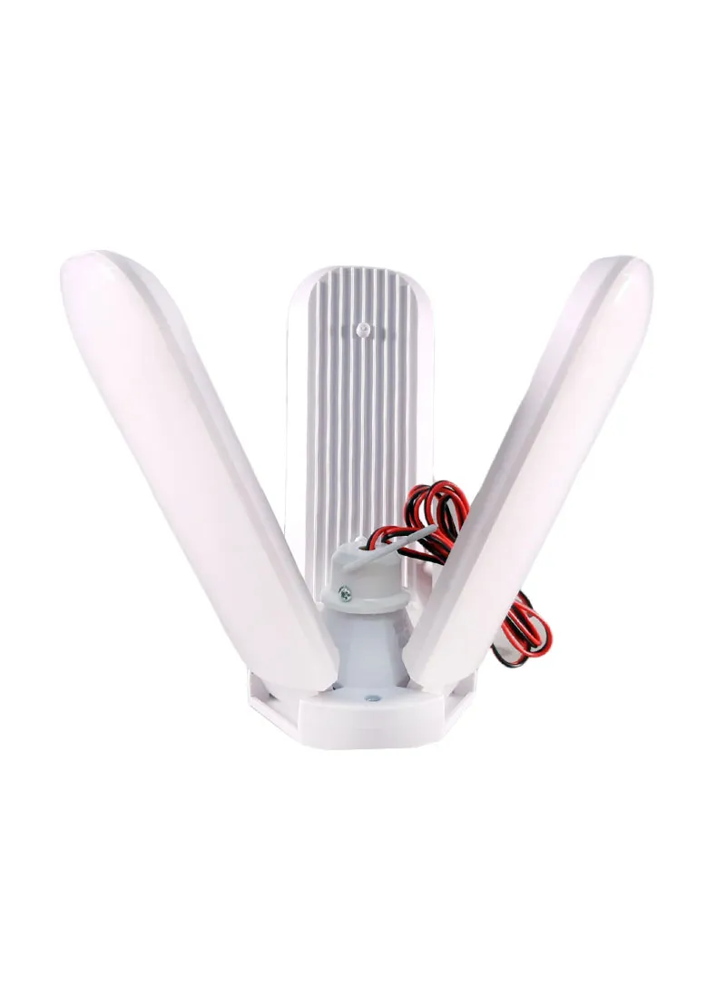 DC 12V 45W 3-Blade White Light DC Portable Lamp With Battery Clips — photo 3