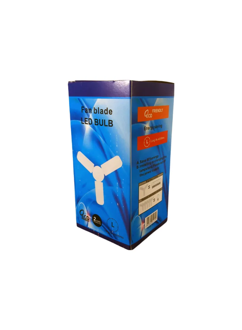 DC 12V 45W 3-Blade White Light DC Portable Lamp With Battery Clips — photo 5