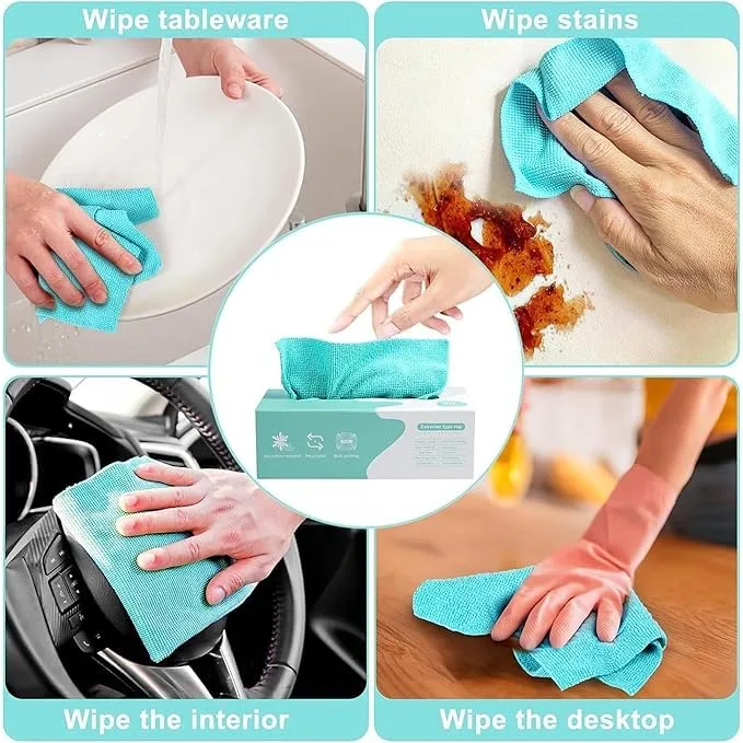 20 Pcs Microfiber Towel Reusable Magic Cleaning Cloth, Washable Multi-Use Cleaning Wipes - Default Title β photo 5