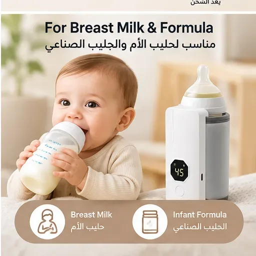 Portable Baby Bottle Warmer with Digital Temperature Display β photo 3