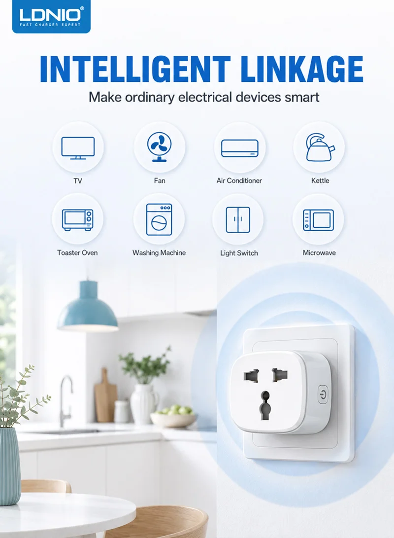 Alexa Google Home Tuya App Wall Mini Wifi Smart Socket — photo 6
