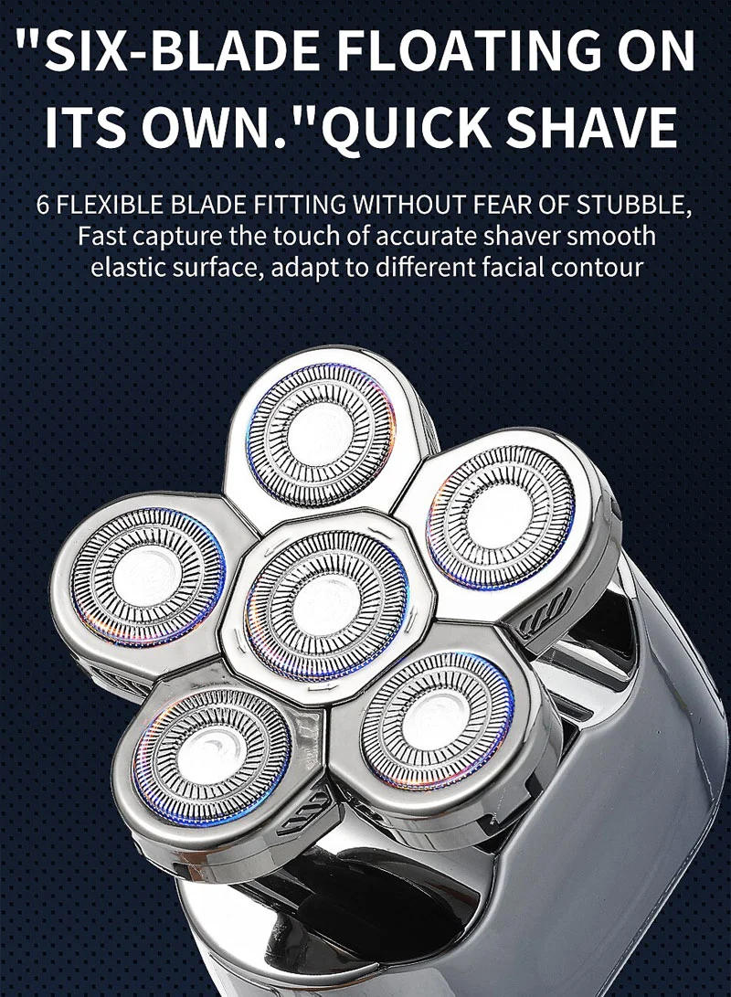 5W Rechargeable Waterproof LED Professional Men's Shaver Razor - Chrome β photo 6