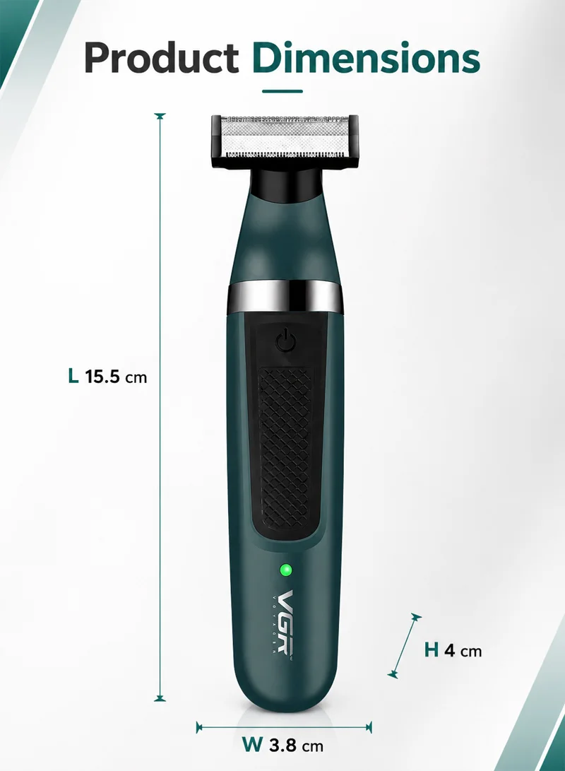 Electric Shaver Waterproof Portable Shaving Machine Facial Hair Trimmer For Men - Green β photo 2