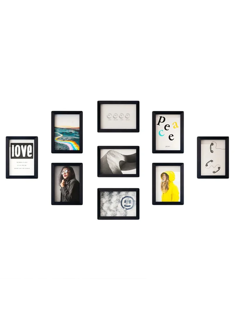 9Pcs 7-inch Wall Mounted Picture Holder Photo Display Frame Set - White β photo 4
