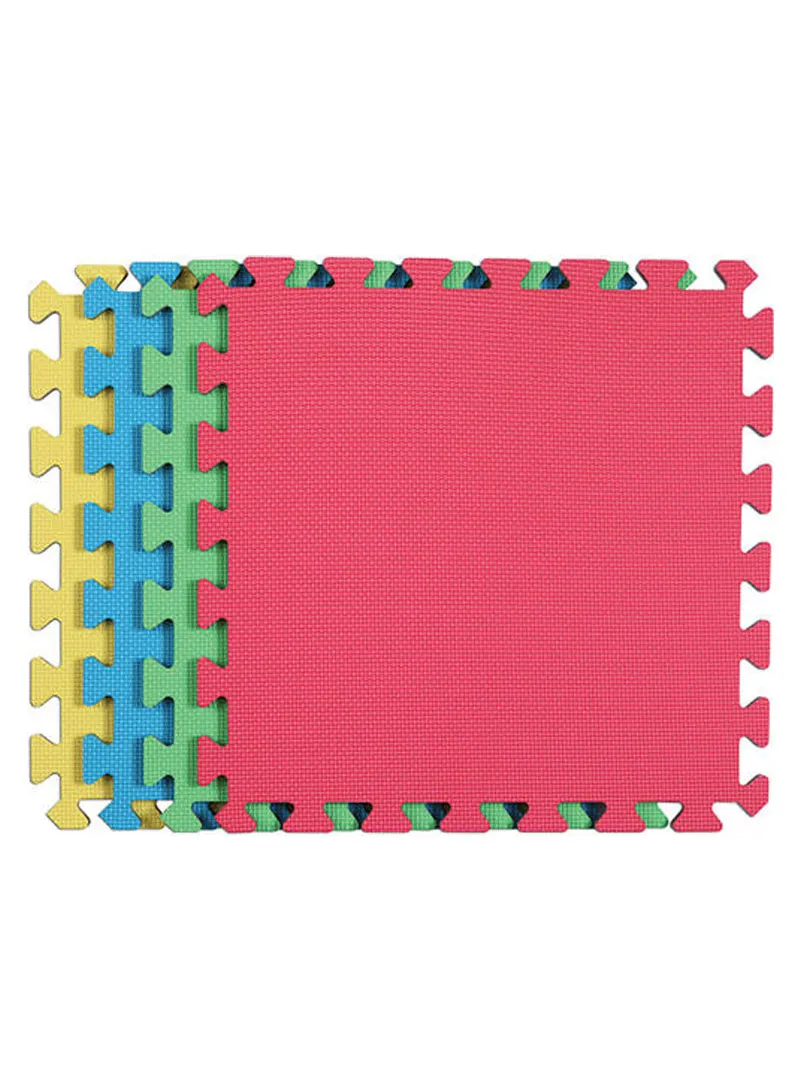 10mm 4-Pack Interlocking EVA Foam Pieces Non-Toxic Floor Padding for Playroom, Gym, or Basement
