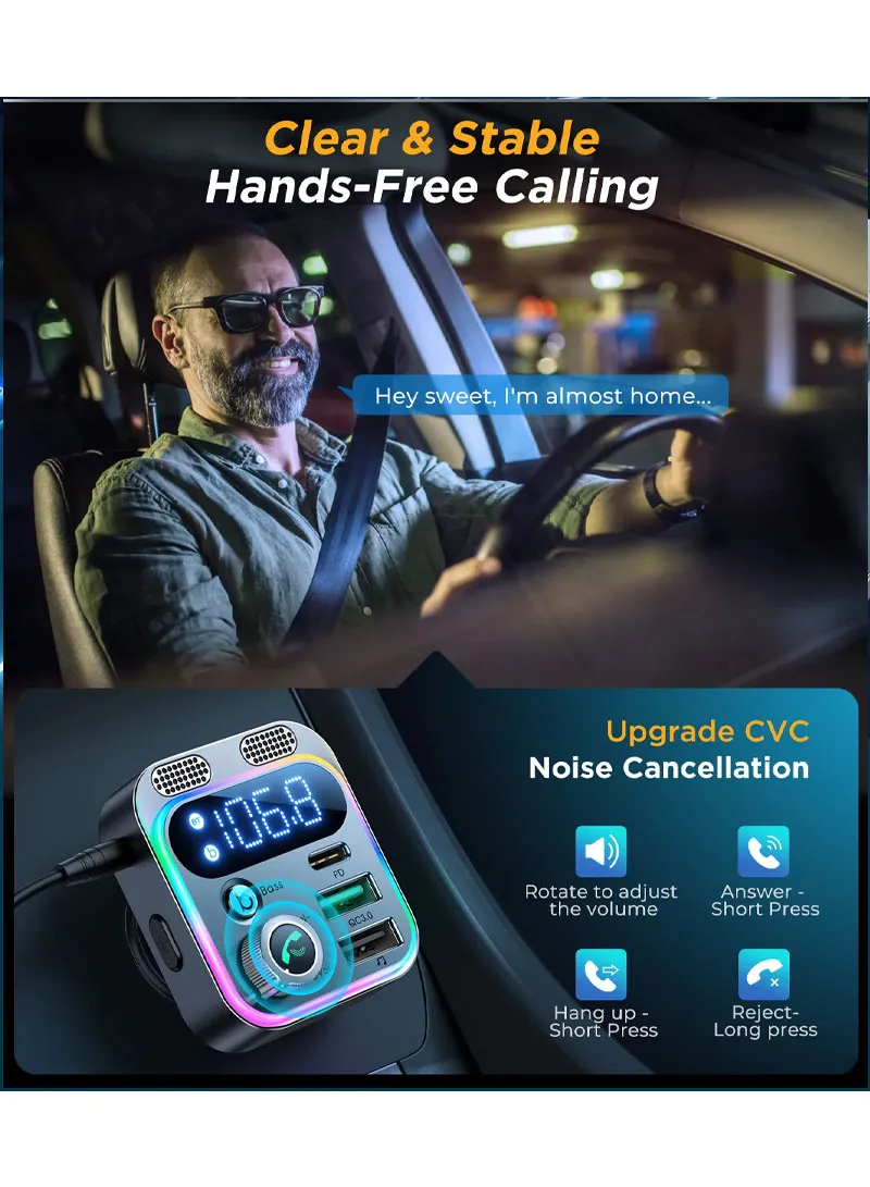 48W Car Wireless FM Transmitter - Silver β photo 5