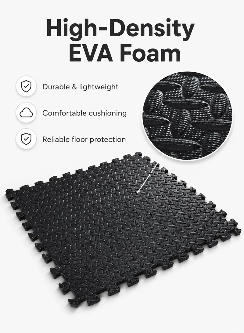 4 Pcs Puzzle Exercise Mat EVA Foam Interlocking Tiles, Kids Play Mat, Protective Flooring for G — photo 3