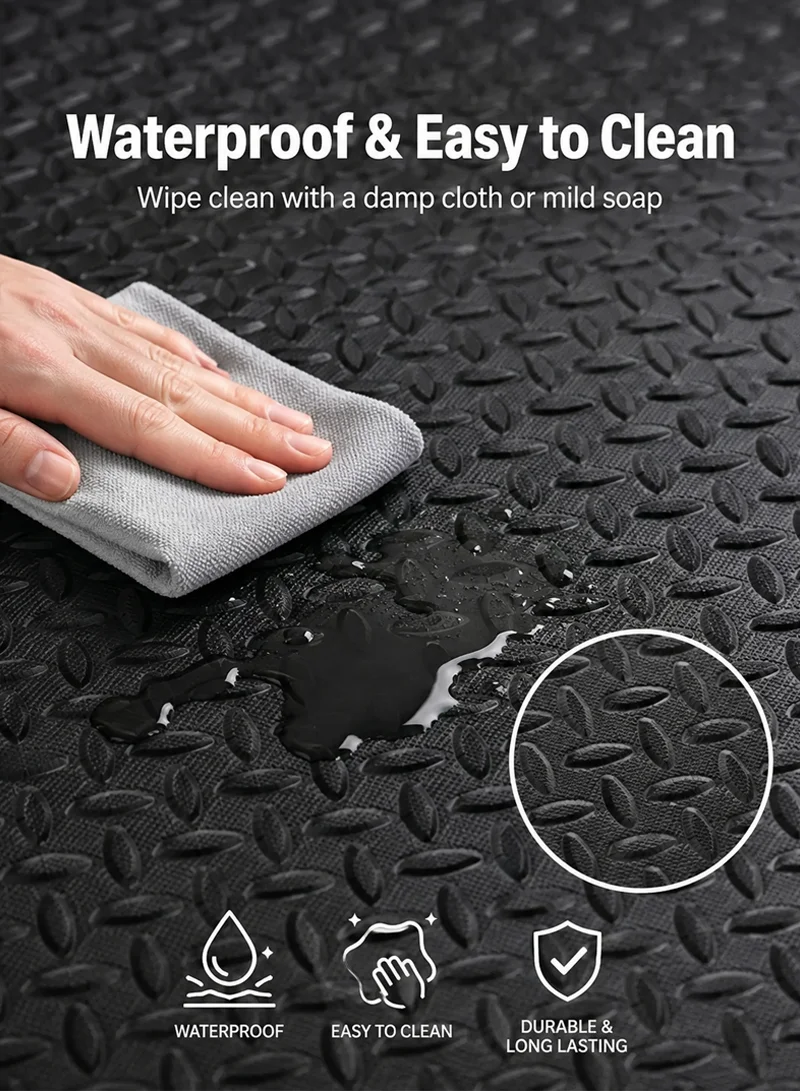 4 Pcs Puzzle Exercise Mat EVA Foam Interlocking Tiles, Kids Play Mat, Protective Flooring for G — photo 4