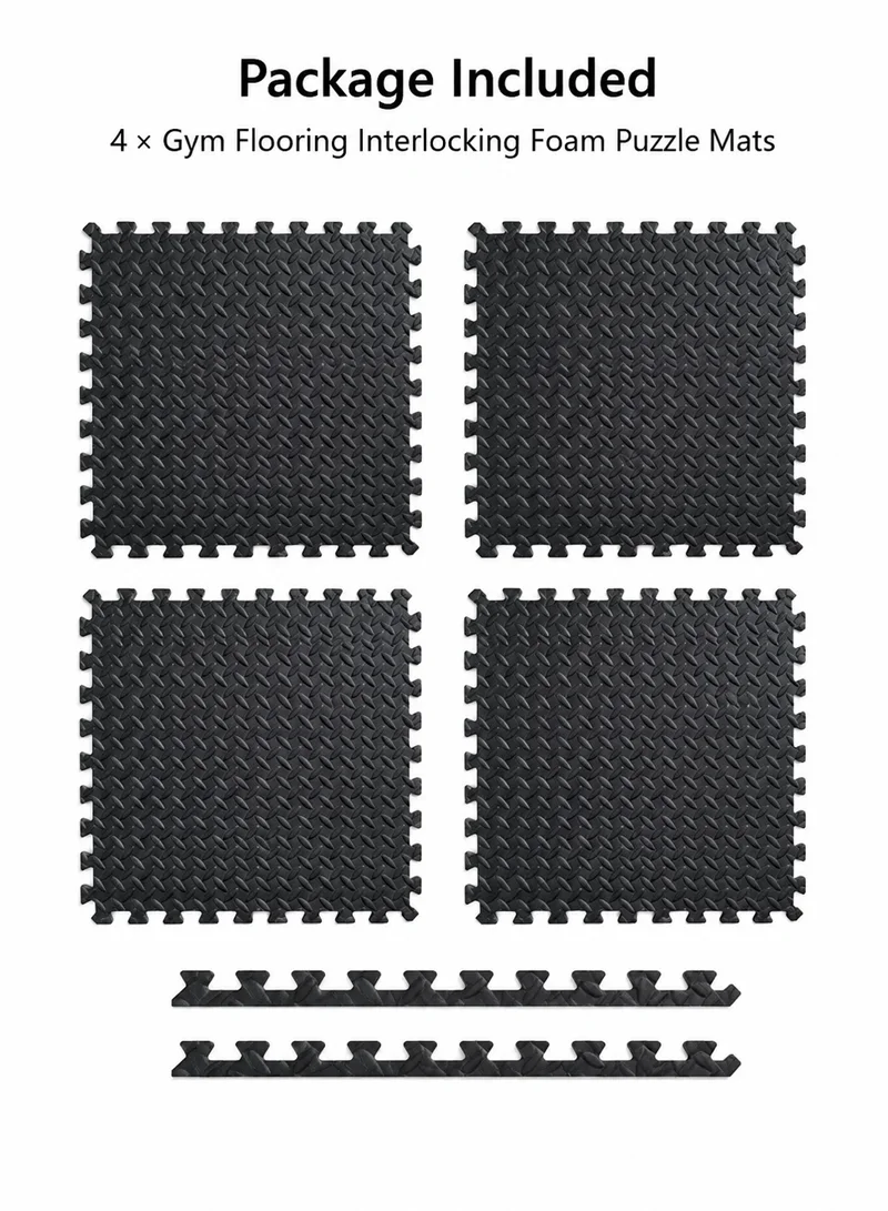 4 Pcs Puzzle Exercise Mat EVA Foam Interlocking Tiles, Kids Play Mat, Protective Flooring for G β photo 7