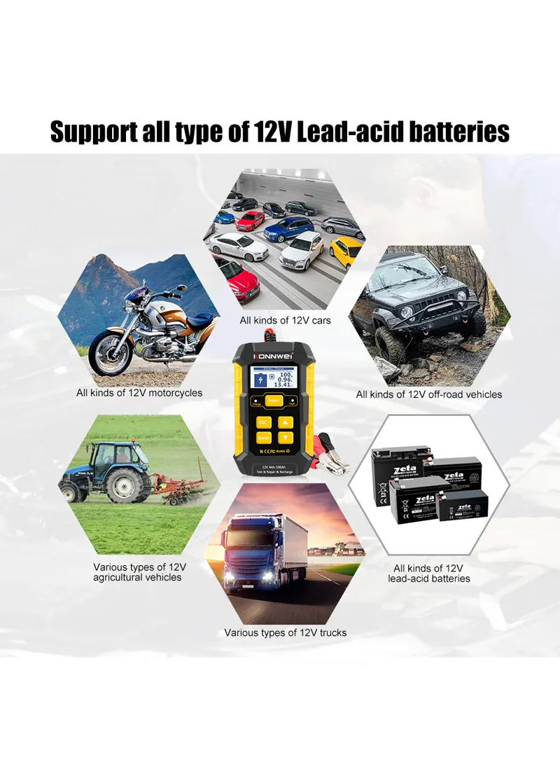 12V 5A Fully Automatic Smart Car Battery Charger Automotive Plse repair Maintainer Trickle Char — photo 6
