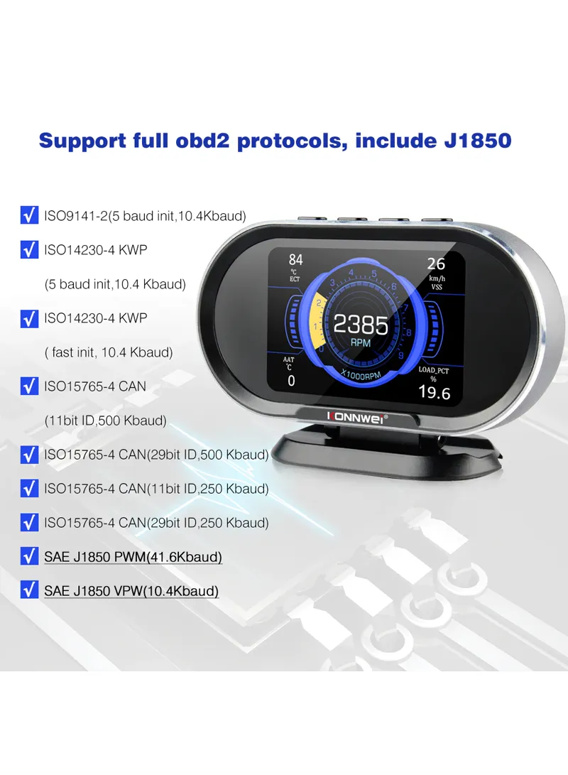 3.5" 2-In-1 Upgradeable Code Reader & Auto Meter Car Head Up Display Gauge — photo 4