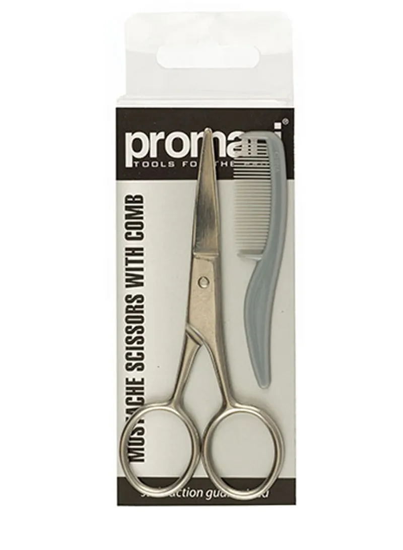 Promani Mustache And Beard Scissor With Comb