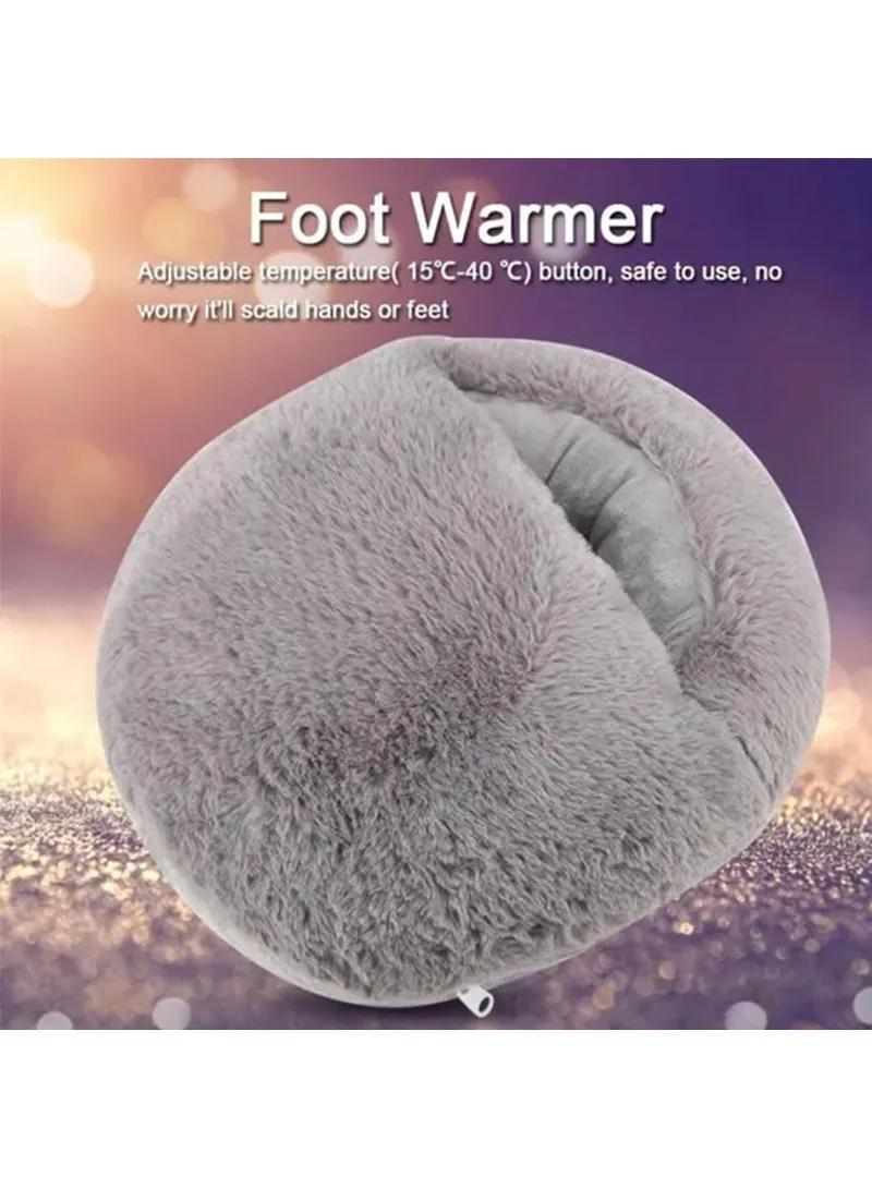 USB Electric Claw Style Foot Warmer Fast Heating Overheat Protection Pad - Grey β photo 4
