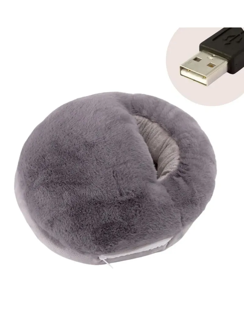 USB Electric Claw Style Foot Warmer Fast Heating Overheat Protection Pad - Grey