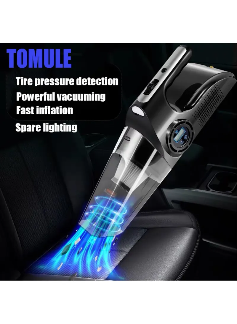 4 in-1 2200mAh Vacuum Cleaner Digital Car Air Compressor Car Motorcycle Air Pump Lighting Tire — photo 3