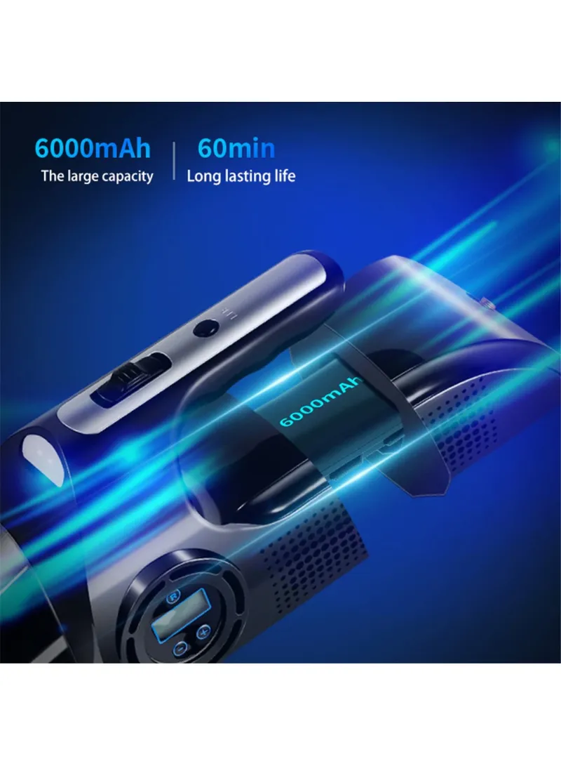 4 in-1 2200mAh Vacuum Cleaner Digital Car Air Compressor Car Motorcycle Air Pump Lighting Tire β photo 7