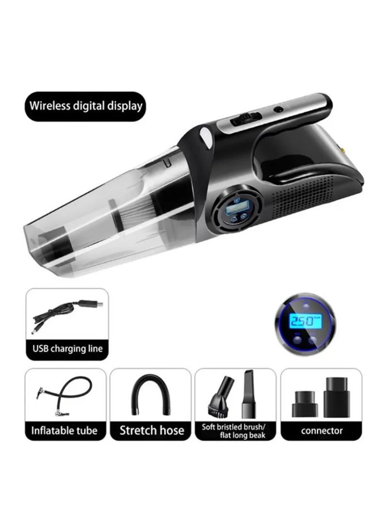 4 in-1 2200mAh Vacuum Cleaner Digital Car Air Compressor Car Motorcycle Air Pump Lighting Tire