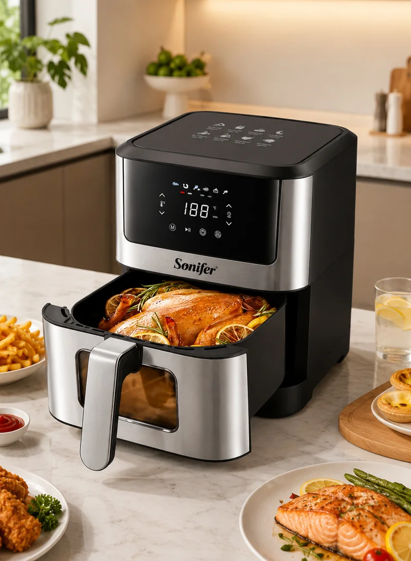 Digital Air Fryer Touch Control LED Panel With Seven Preset Programs & Visual Window — photo 7