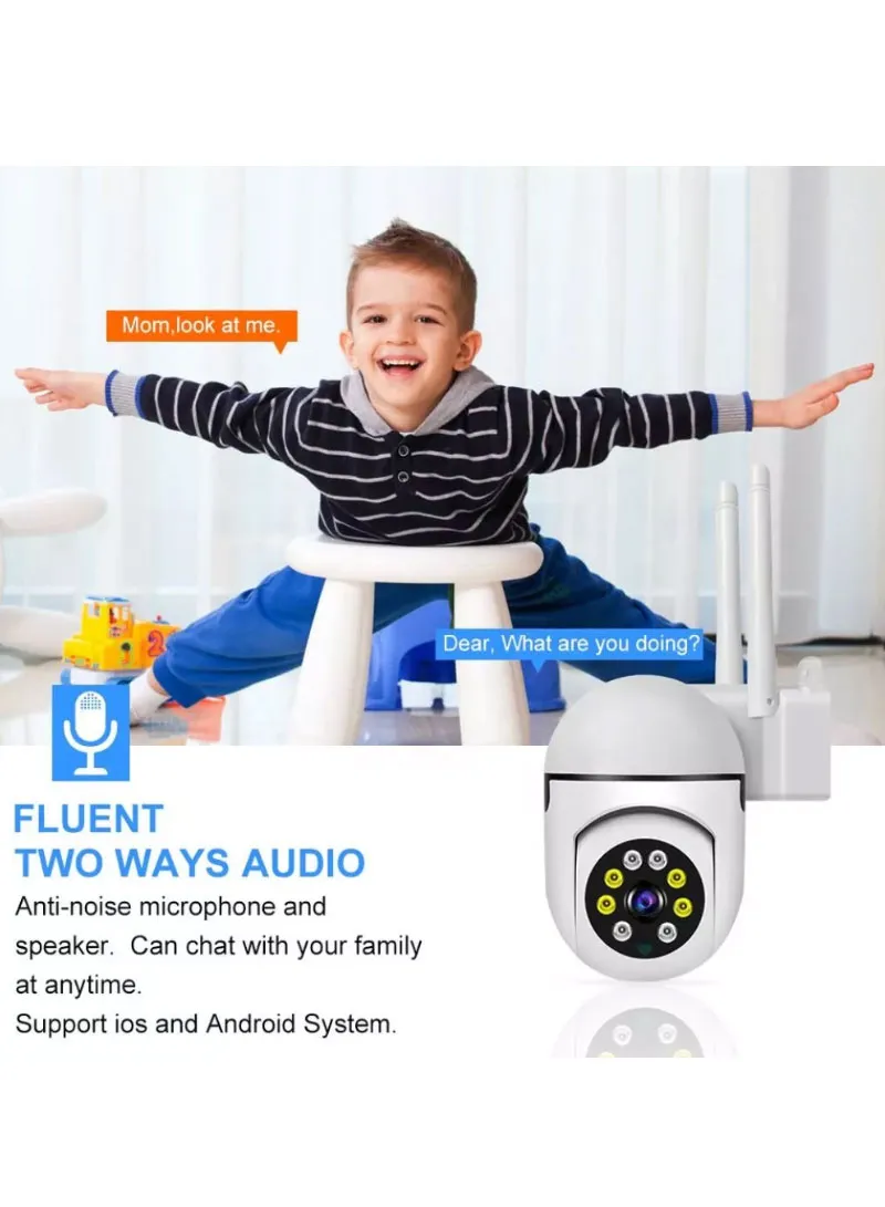 3MP 2.5" Full HD Wifi PTZ Wireless Smart Security Camera With Alarm System & Two-Way Audio V380 β photo 4