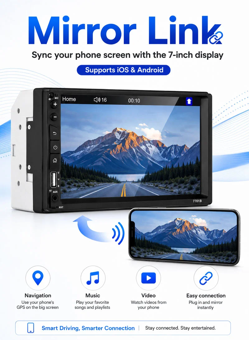 7-inch MP5 Carplayer Auto Car Center Console Video Recorder With 12 Light Camera — photo 6