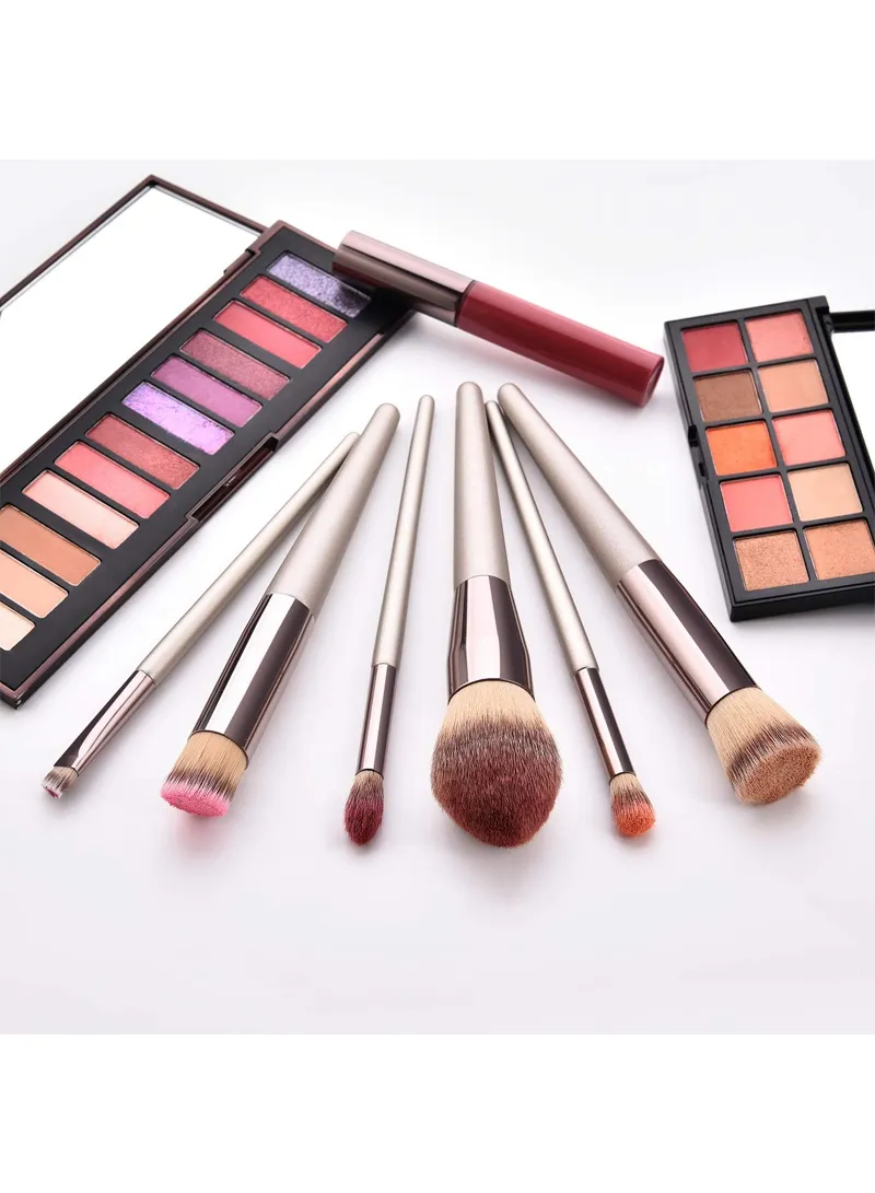 10Pcs Makeup Brush Set Premium Eyeshadow Powder Eyebrow Eyeliner Blush Foundation Concealer Cos β photo 5