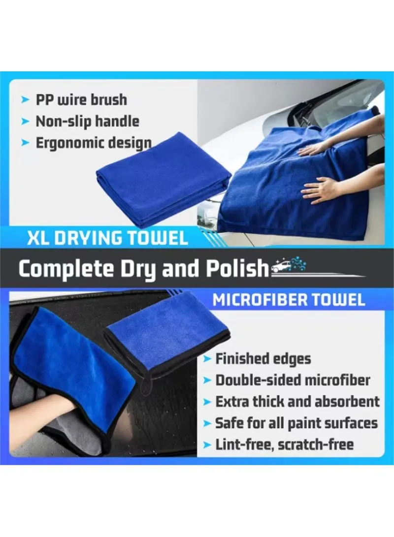 32Pcs / Set Car Cleaning Kit Car Interior Washing Tool Set Drill Brush Attachment Gifts For Cle β photo 3