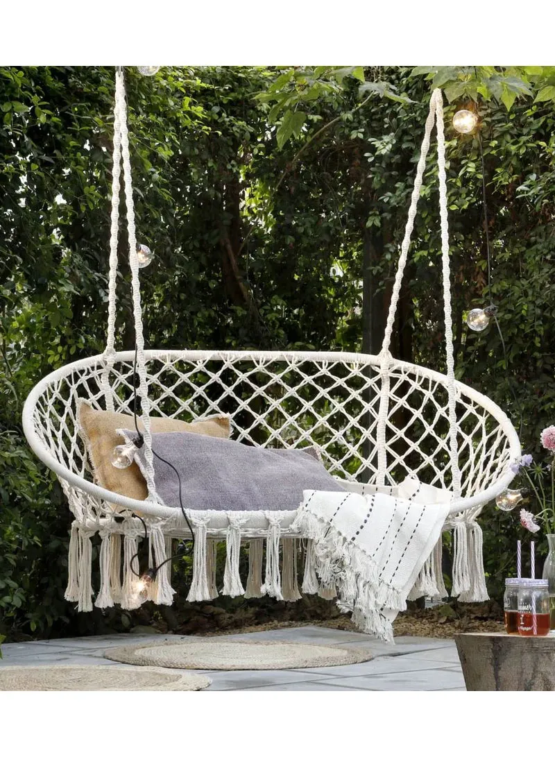 Double Cotton Rope Swing Chair Hammock β photo 3