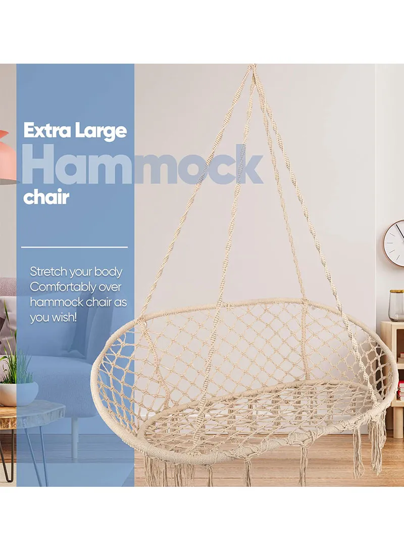 Double Cotton Rope Swing Chair Hammock β photo 6