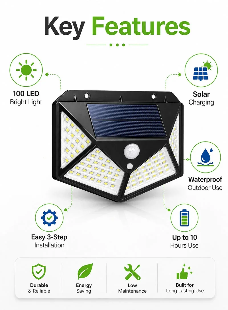 Solar Pathway Lamp with Light Sensor, Waterproof Outdoor Solar White Light β photo 2