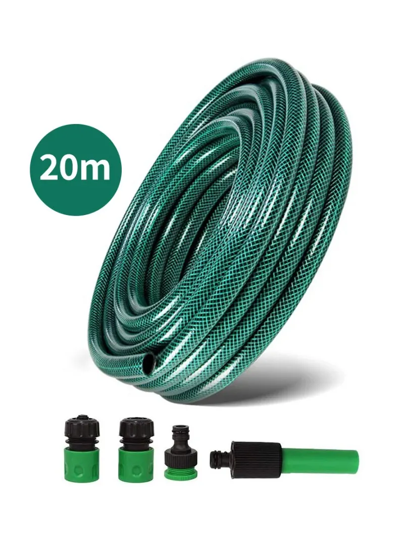 20m 1/2" PVC Spray Nozzle Expandable Garden Hose Pipe