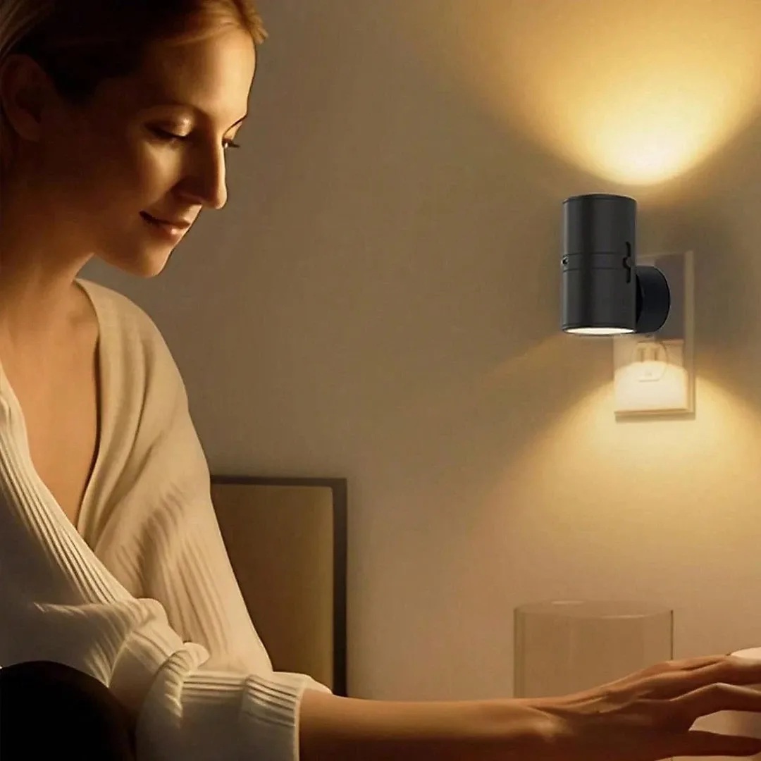 Plug In Wall Night Light Dimmable Warm yellow - White β photo 2