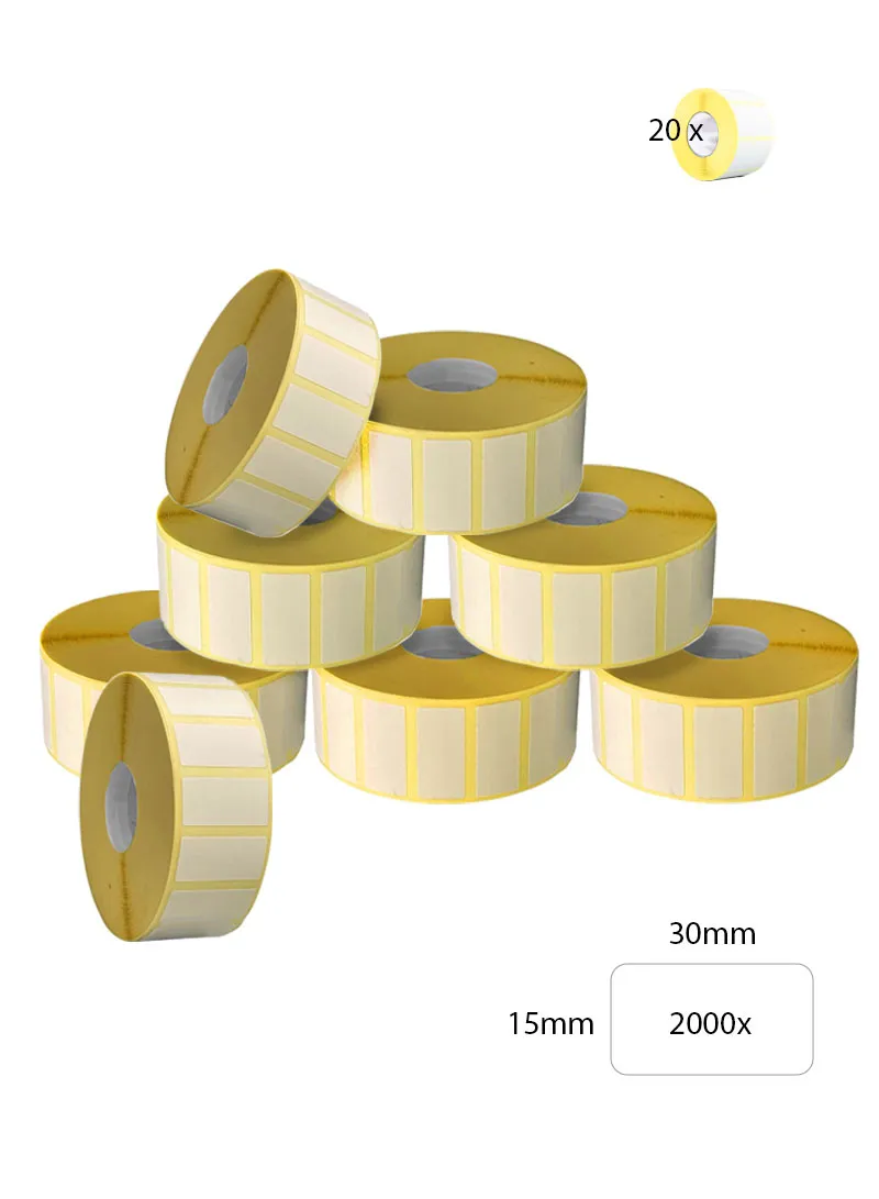 Plastic Core Thermal Label Roll White
