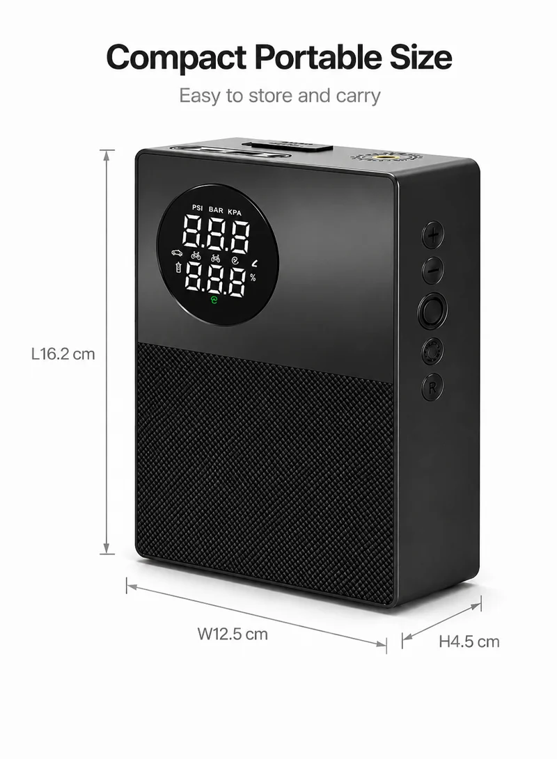 60W 8800mAh 35C Car Jump Starter Air Pump Inflator Emergency Battery Power Bank LED Light Smart β photo 3