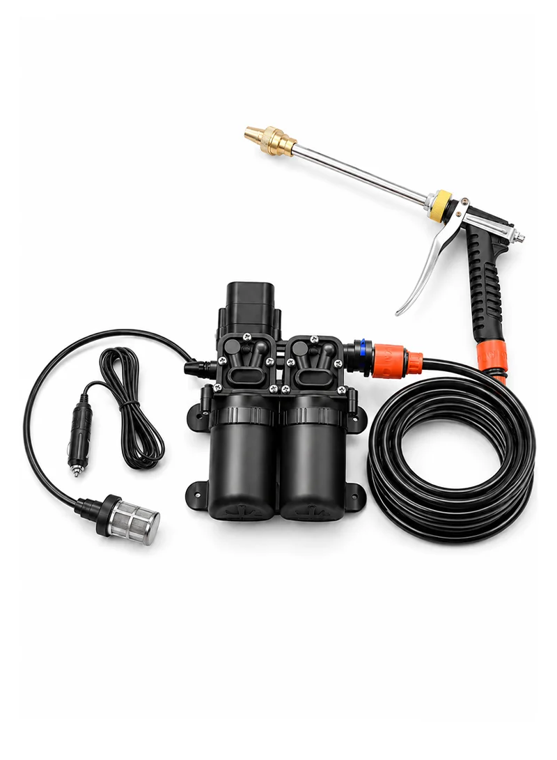 96W 12V High-Pressure Car Wash Tool Gun Pump With Power-Off Function