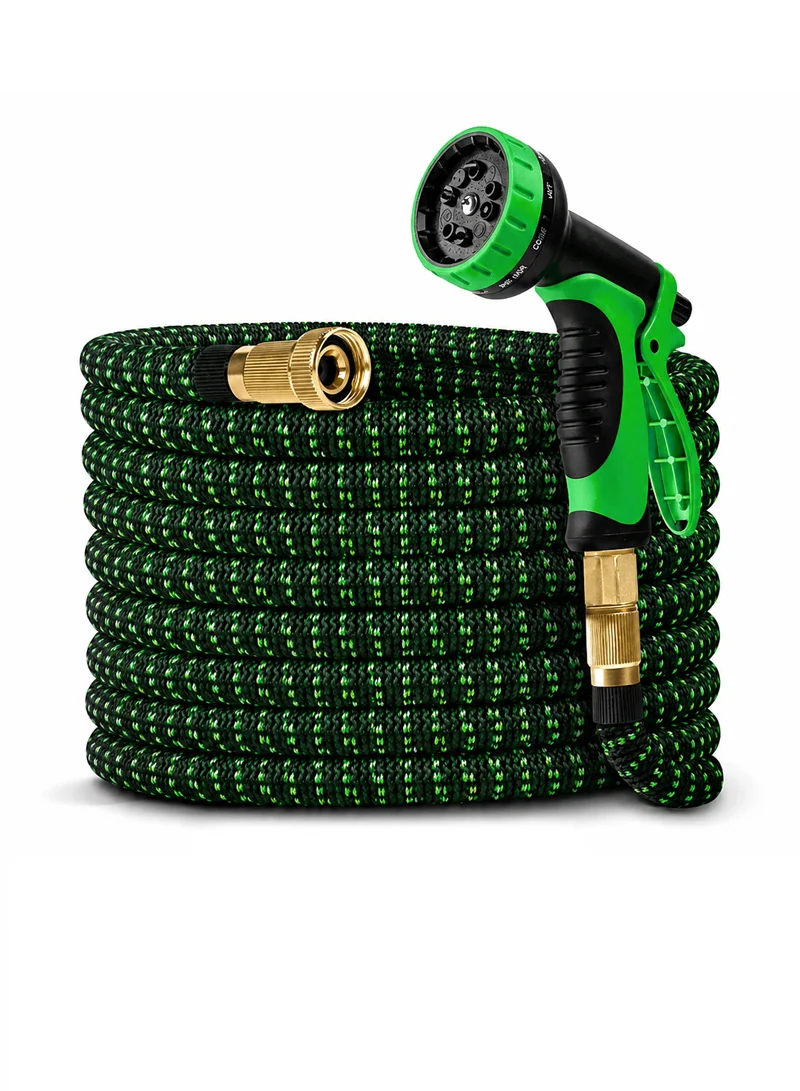 22.5m Latex Expandable Hose With 10 Functions Spray Nozzle & Solid Brass Fittings — photo 3